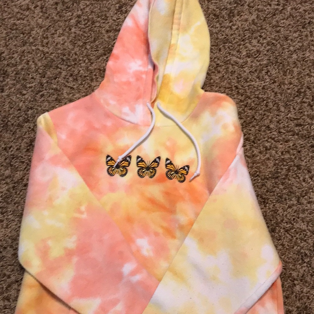 tie die butterfly hoodie